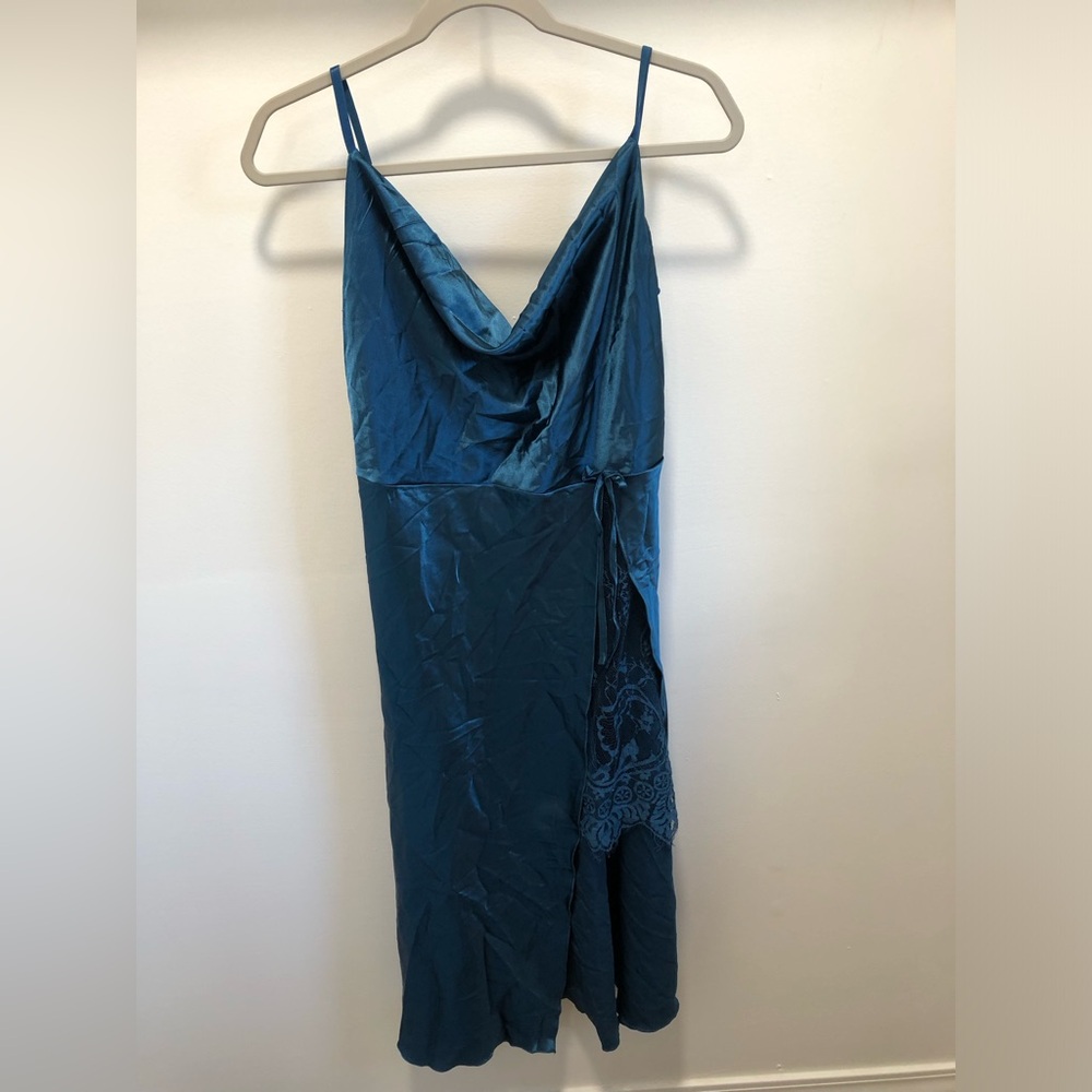 NWOT Blue Teal Lingerie Dress